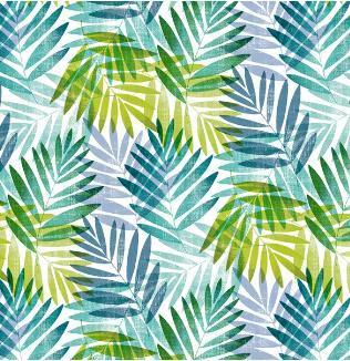 50% korting MEGA DEAL Tafelzeil palmbladeren blauw 250x140cm, Huis en Inrichting, Tafelkleden, Nieuw