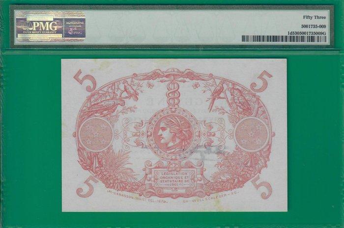 Frans-Guyana. - 5 francs Cabasson bleu 1901 (ND 1922-47) -, Postzegels en Munten, Bankbiljetten | Europa | Niet-Eurobiljetten