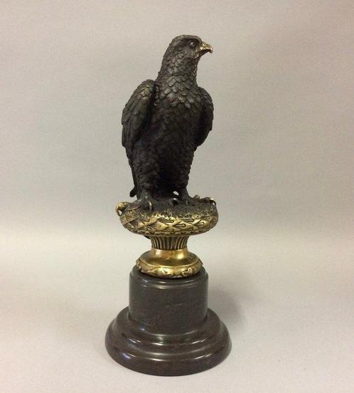 sculptuur, Loerende Adelaar - 32 cm - Brons, Antiek en Kunst, Curiosa en Brocante