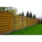 Ecran de jardin en bois avec curve  b180xh180 cm  ( + rail