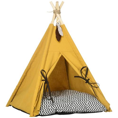 TRUUSK Kattenhuis Tipi-Tent Hondenbed - Inclusief Kussen en, Dieren en Toebehoren, Katten-accessoires, Verzenden