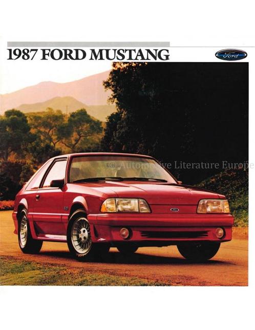 1987 FORD MUSTANG BROCHURE ENGELS (USA), Livres, Autos | Brochures & Magazines