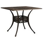 vidaXL Table de jardin Bronze 90x90x73 cm Aluminium, Verzenden
