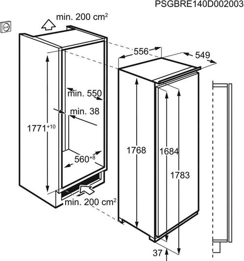 AEG LongFresh Koelkast inbouw 178 cm SFE818E9ZC, Huis en Inrichting, Keuken | Keukenbenodigdheden, Ophalen of Verzenden