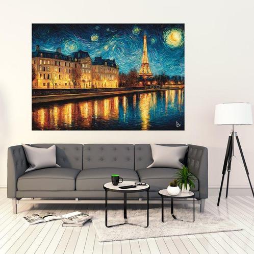 Andsal Andrea Di Martino - Sur Les Bords de Seine Canvas, Antiek en Kunst, Curiosa en Brocante