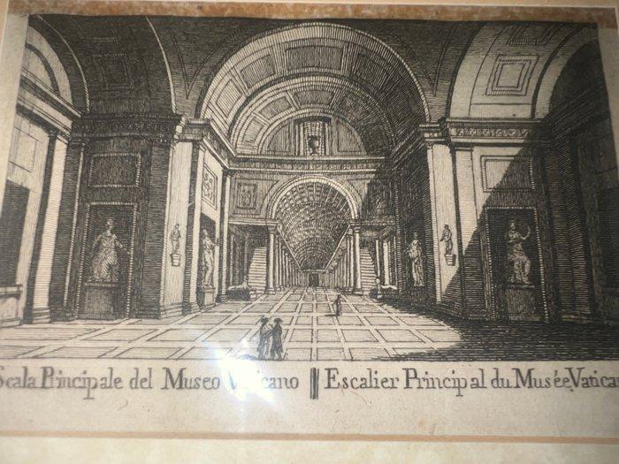 Giuseppe Vasi (1710-1782) - Scala Principale del Museo, Antiek en Kunst, Antiek | Overige Antiek