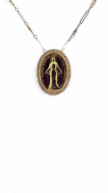 Collier avec pendentif - 18 carats Or jaune - 1.85ct. tw.