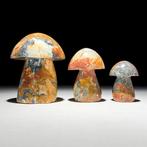 Ensemble superbe de 3 jaspe Maligano rouge sans prix de