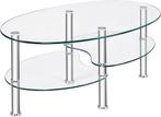 2dekans | Coast 3 niveaus glazen tafel met modern ovaal, Huis en Inrichting, Tafels | Salontafels, Ophalen of Verzenden, Nieuw