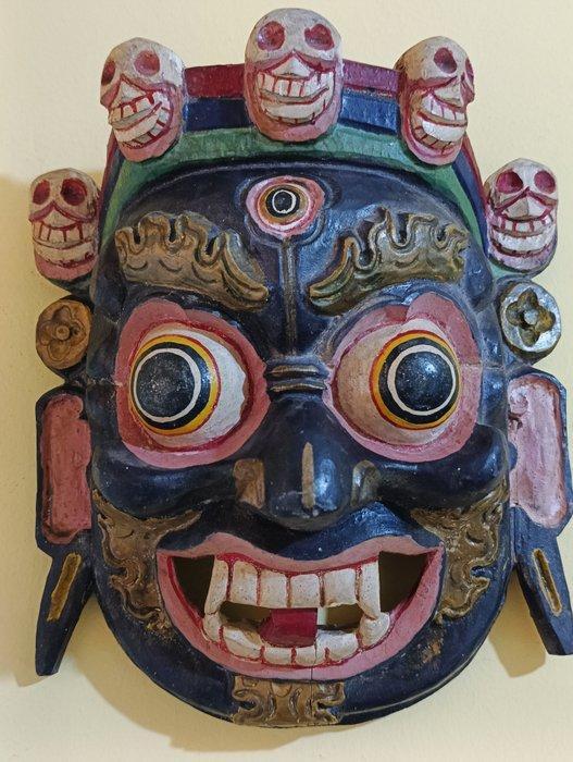 Masker Cham Mahakala - Hout - Tibet - 20e eeuw, Antiek en Kunst, Curiosa en Brocante