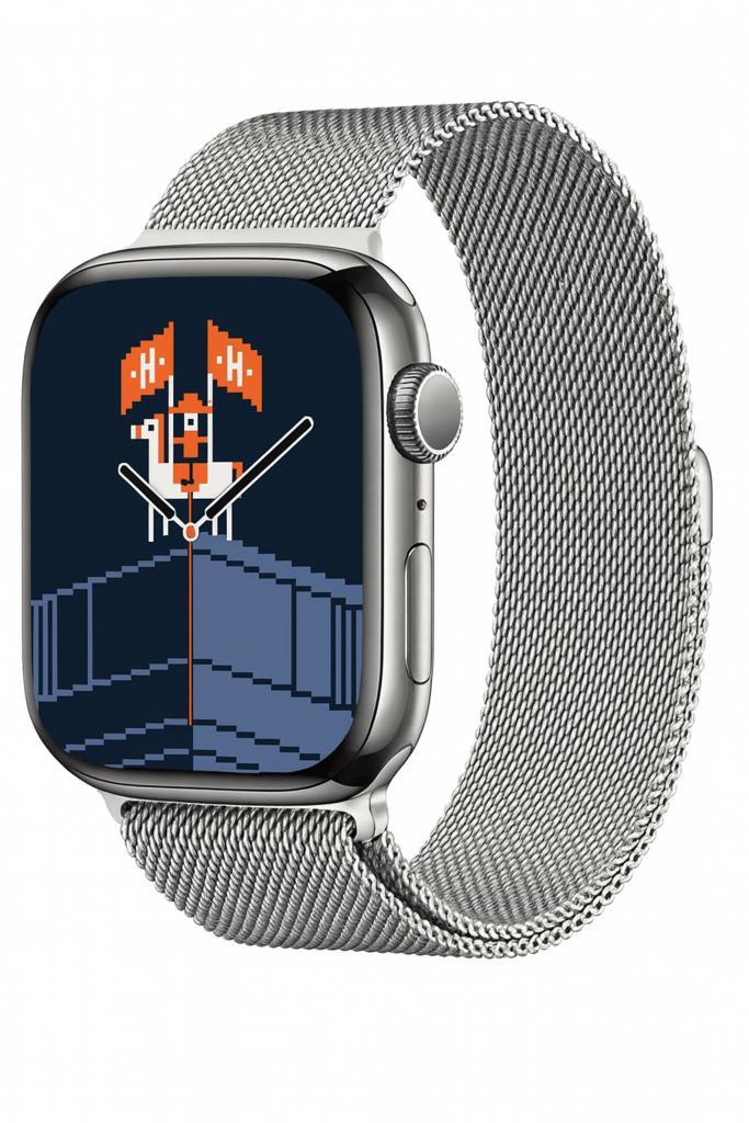 Apple Watch Series 6 44mm HERMES Stainless Steel Milanese..., Telecommunicatie, Mobiele telefoons | Apple iPhone, Zo goed als nieuw