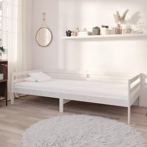vidaXL Lit de repos avec matelas 90x200 cm Blanc Bois de, Maison & Meubles, Chambre à coucher | Lits, Neuf, Envoi