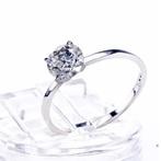 Zonder minimumprijs - Verlovingsring - 14 karaat Witgoud -