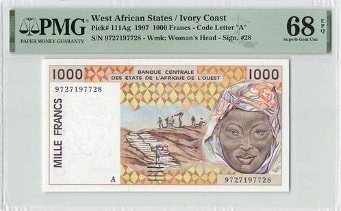 1997 West African States P 111ag 1000 Francs Ivory Coast..., Postzegels en Munten, Bankbiljetten | Europa | Niet-Eurobiljetten