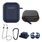 6 in 1 Kit voor AirPods 1 / 2 Blauw - Hoesje / Anti-Lost, Verzenden, Nieuw
