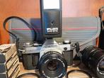 Canon AE-1 (# 2067000 !) + FD 1,8/50mm + FD 35-70mm + acc. |, Audio, Tv en Foto, Nieuw