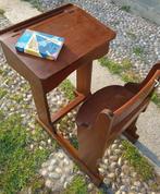 Bijzettafel - hard hout - schoolbank