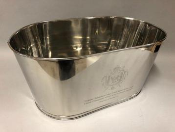 Refroidisseur à vin - Plaqué nickel avec texte gravé de