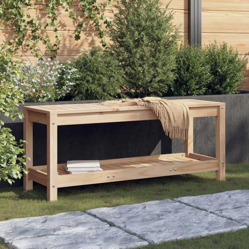 vidaXL Tuinbank 108x35x45 cm massief grenenhout, Tuin en Terras, Tuinsets en Loungesets, Nieuw, Verzenden