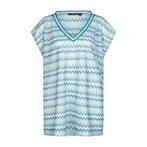Marc Aurel • blauwe zigzag top • 36, Kleding | Dames, Marc Aurel, Nieuw, Maat 36 (S), Verzenden