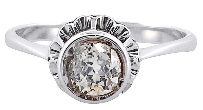 Zonder minimumprijs - Ring - 18 karaat Witgoud Diamant, Handtassen en Accessoires, Ringen