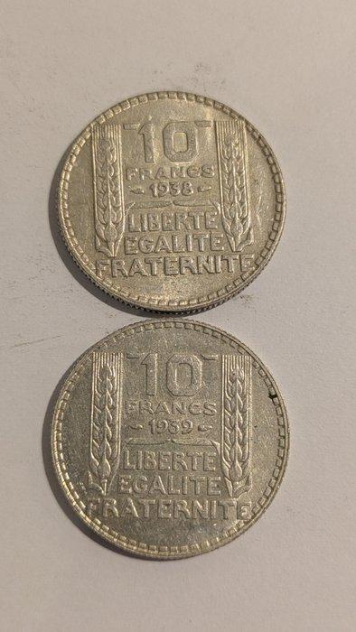 Frankrijk. Turin (lot de 24 monnaies en argent) 1929/1938, Postzegels en Munten, Munten | Europa | Niet-Euromunten