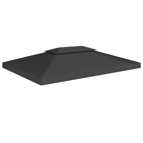 vidaXL Prieeldak 2-laags 310 g/m² 4x3 m zwart, Tuin en Terras, Partytenten, Nieuw, Verzenden