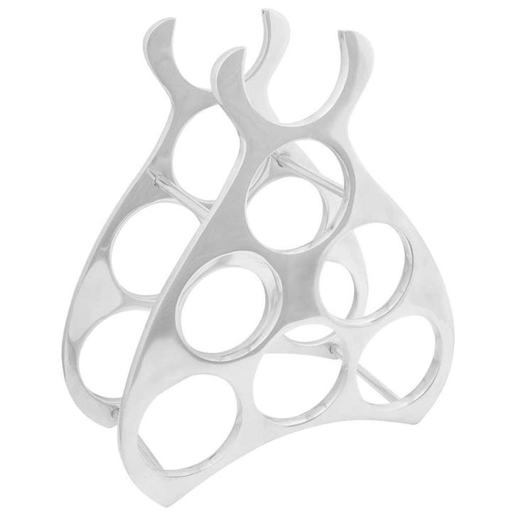 vidaXL Wijnrek Zilver 38 x 33 x 13 cm Aluminium, Huis en Inrichting, Woonaccessoires | Wijnrekken, Nieuw, Verzenden