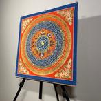 Painting of Tibetan Tradition - Mandala Mantra with Om and 8