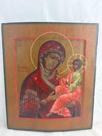 Icoon - Russische icoon Onze-Lieve-Vrouw van Georgië - Hout