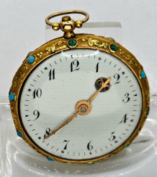 Paris - 18kt. Lepine Punkspindeluhr - Komplettgravur -, Handtassen en Accessoires, Horloges | Heren