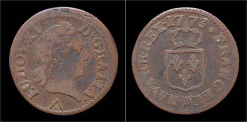1773ad France Louis Xv liard 1773w billon, Postzegels en Munten, Munten | Europa | Niet-Euromunten, België, Verzenden
