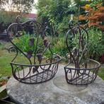 2 Decoratieve Planten Wand Hangers - Mand (2) - Metaal, Antiek en Kunst
