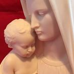 Beeld, Maria met kind - 23 cm - Albast, Antiek en Kunst