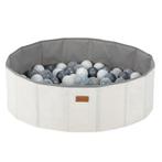 Ballenbak - diameter 80 cm - 90 ballen - offwhite en zilver, Kinderen en Baby's, Speelgoed | Overig, Nieuw, Verzenden