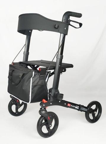 Rollator Plaza Lite Dubbel Opvouwbaar Black (Nieuw)