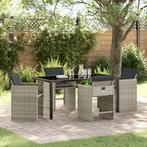 vidaXL 5-delige eetset voor in de tuin met kussens,, Verzenden, Nieuw