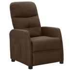 vidaXL Fauteuil inclinable Marron Tissu