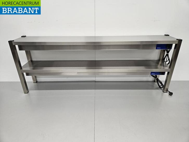 RVS Dubbele Warmtebrug Warmhoudbrug Verwarmde etagère, Zakelijke goederen, Horeca | Keukenapparatuur, Ophalen of Verzenden