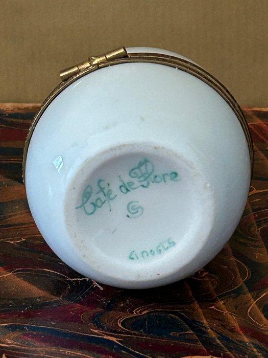Œuf Fabergé - Café de Flore - Limoges - Porcelaine, Laiton -, Antiquités & Art, Curiosités & Brocante
