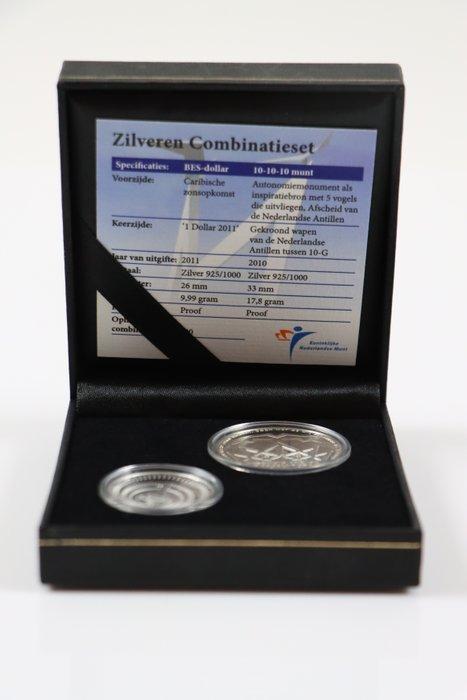 Pays-Bas. Zilveren combinatieset 2011 - Sterling zilver, Postzegels en Munten, Munten | Nederland