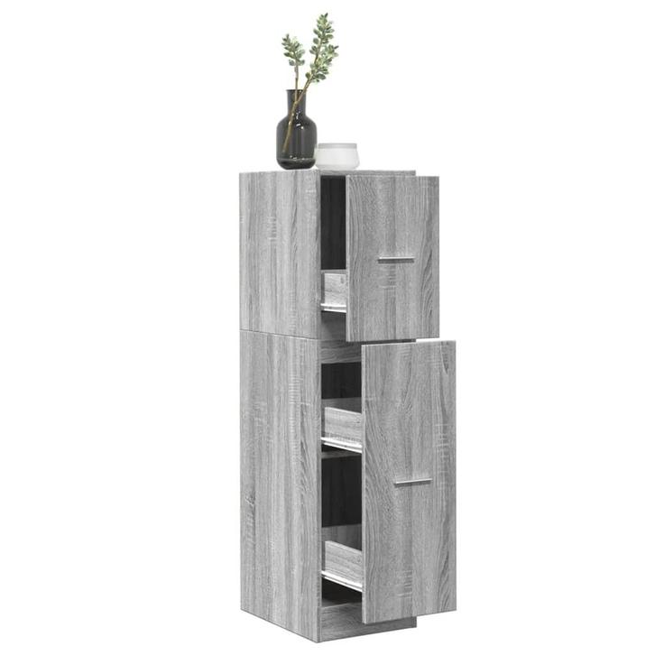 vidaXL Apothekerskast 30x41x118 cm bewerkt hout grijs sonoma, Huis en Inrichting, Kasten | Overige, Nieuw, Verzenden