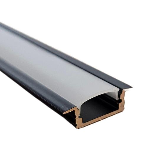 LED Strip Profiel Zwart - 1 Meter - Inbouw - Compleet met a, Maison & Meubles, Lampes | Autre, Envoi