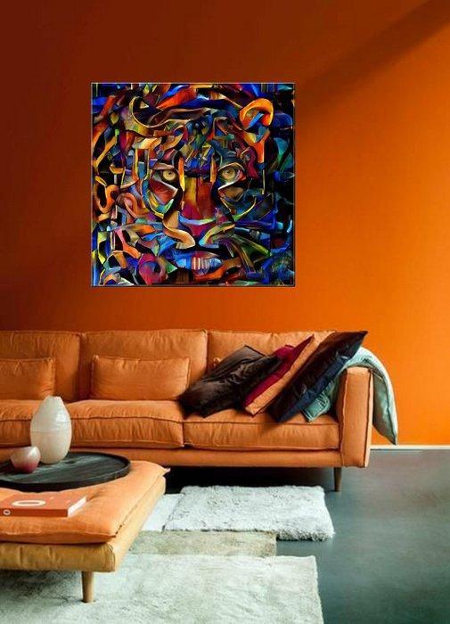 Lea Roche - LEOPARDO - NO RESERVE, Antiek en Kunst, Kunst | Schilderijen | Modern