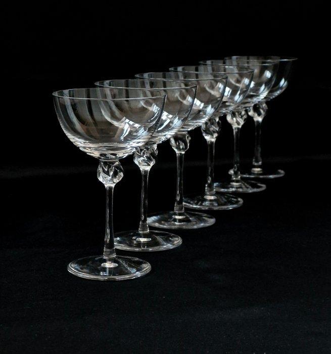 Daum Frères - Champagneglas (6) - Bolero - Kristal -, Antiquités & Art, Antiquités | Meubles | Tables