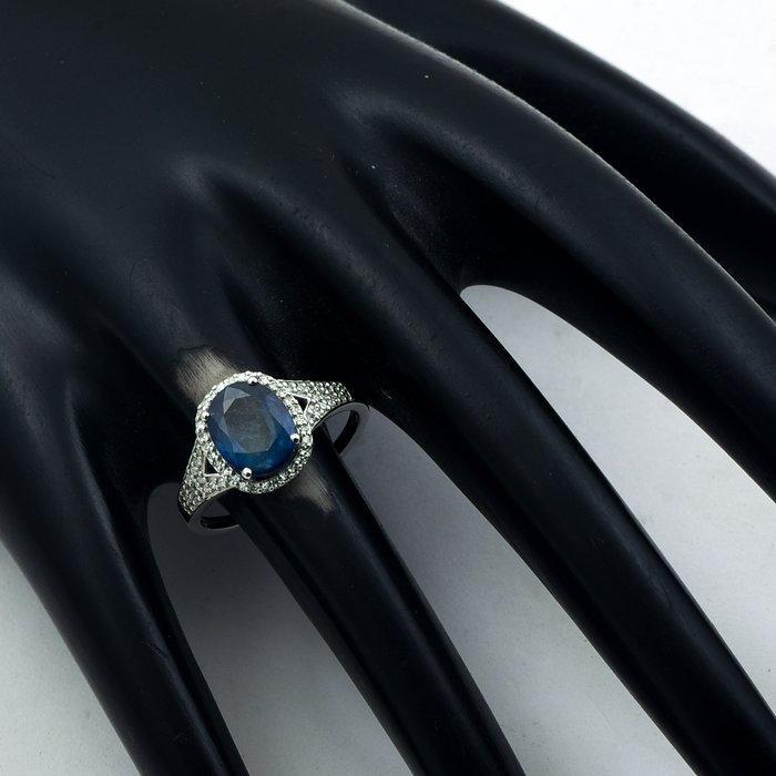 Zonder minimumprijs - Ring Platina - 2.53ct. tw. Saffier -, Handtassen en Accessoires, Ringen