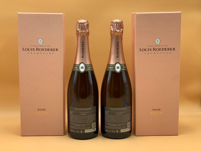 2017 Louis Roederer, Rosé - Champagne Brut - 2 Bouteilles, Collections, Vins
