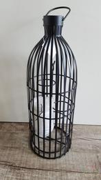 Vogelkooi zwart medium met 3 glaasjes 60cm. Vogelkooi zwart, Nieuw