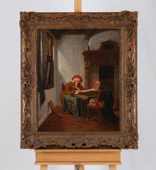 Abraham van Strij (1753-1826) - Interior with Man at Desk, Antiek en Kunst, Kunst | Schilderijen | Klassiek