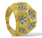 Cocktailring - 18 karaat Geel goud, Grote 18k gouden ring